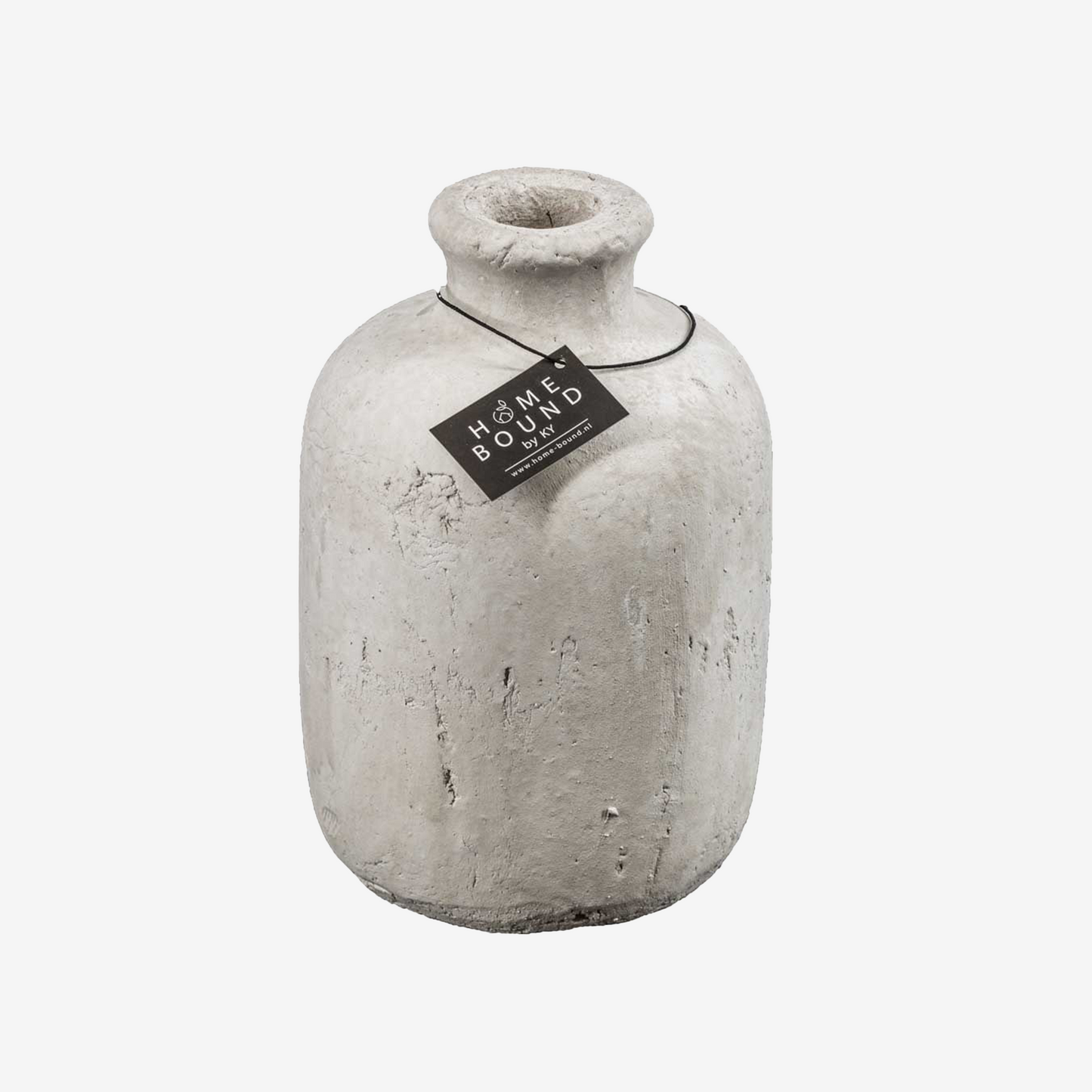 Steingutvase "Rustik Wit Cylinder"