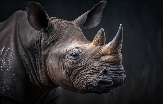 Bild auf Glas Nashorn