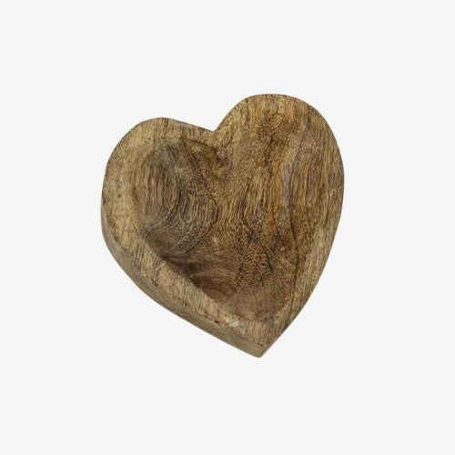 Herzförmige Holzschale