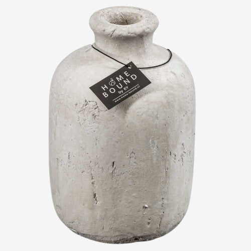 Steingutvase weiß