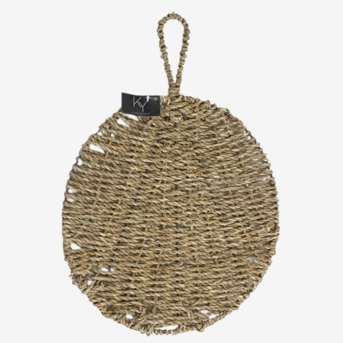 Anhänger/Untersetzer aus Rattan