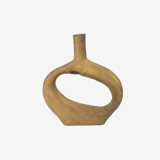 Holzvase "Donut Natural"